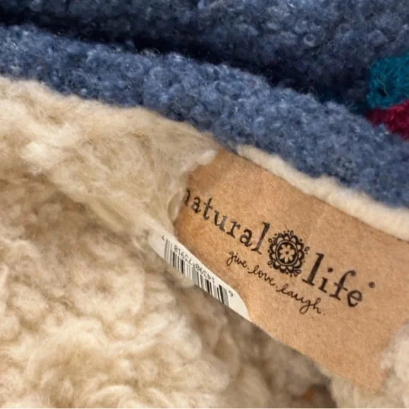 Natural Life Floral Sherpa Slippers – Women’s Medium (M) – NWT - Picture 4 of 4